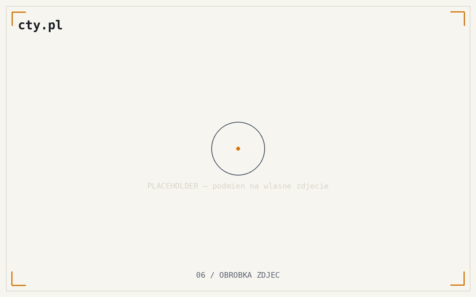 Zdjęcie przed i po podstawowej obróbce